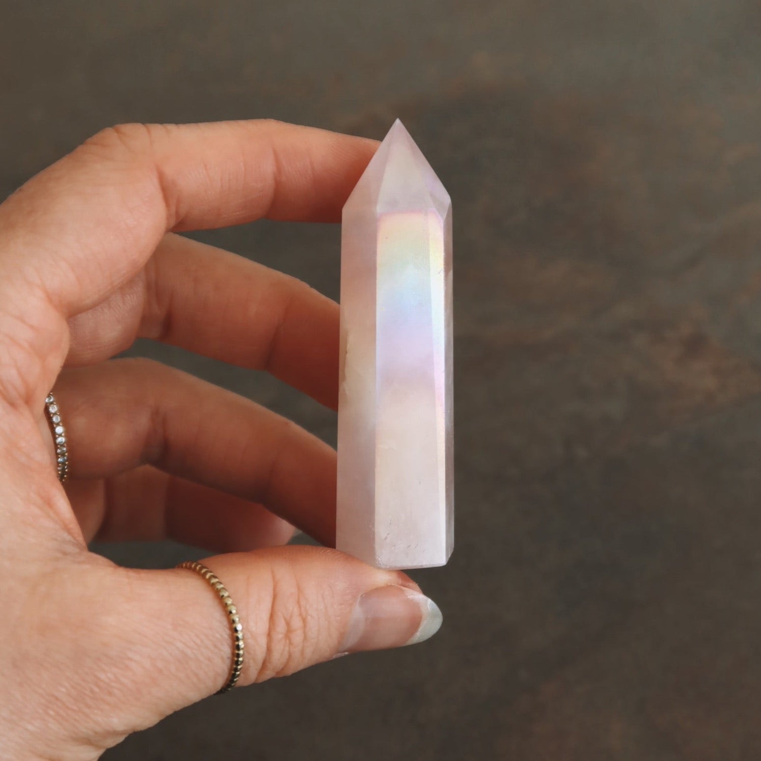 POINTE QUARTZ ROSE AURA – PLATINE STORE